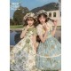 Mademoiselle Pearl Four Leaf Clover and Lime Blouse Apron Overdress JSK and Ops(Reservation/2 Colours/Full Payment Without Shipping)